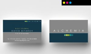 alchemia -הדפסת כרטיסי ביקור