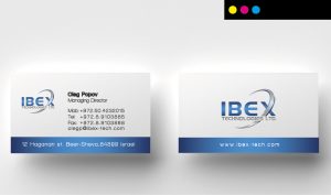 ibex -הדפסת כרטיסי ביקור